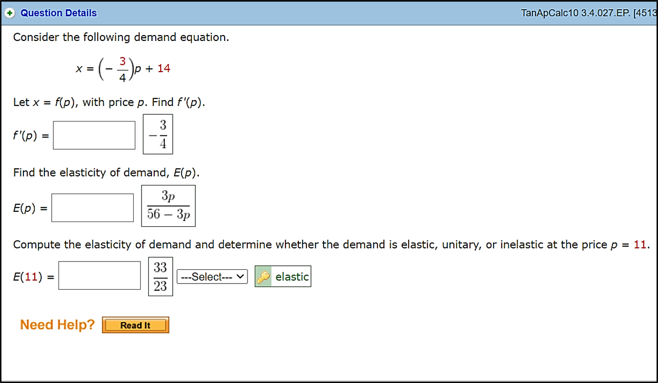 WebAssign Finite Mathematics and Applied Calculus Content